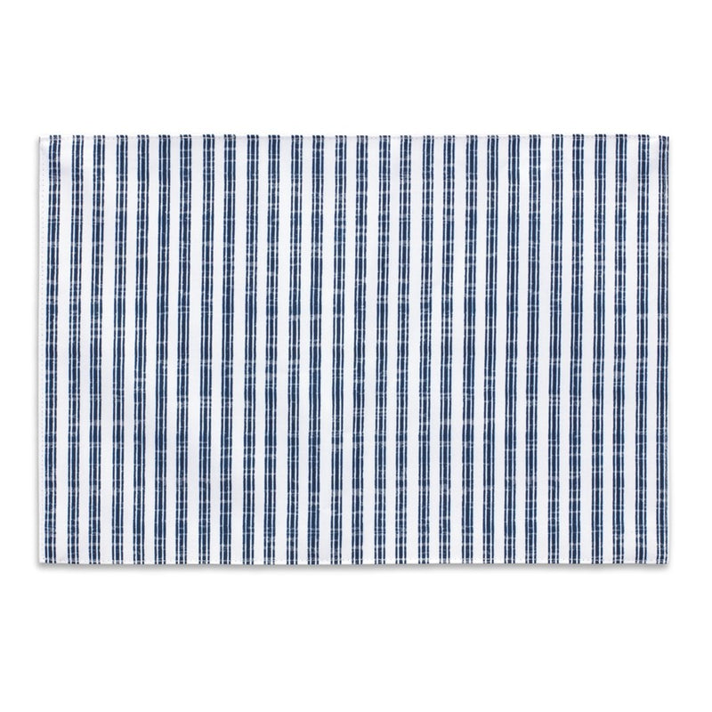 Melrose International Striped Dining Placemat, Set of 4, Blue/White