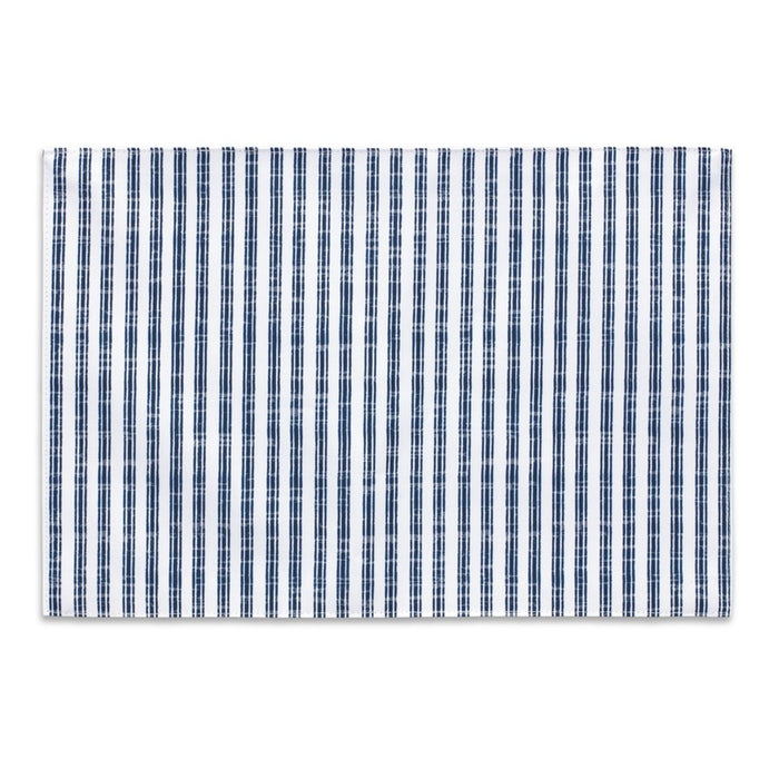 Melrose International Striped Dining Placemat, Set of 4, Blue/White