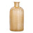 Melrose International Mid Century Amber Ribbed Glass Vase 10"H, Gold - 85198DS