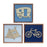 Melrose International Wood Adventure Wall Frames, Set of 3, Blue/Brown - 85204DS