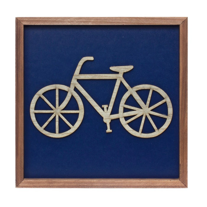Melrose International Wood Adventure Wall Frames, Set of 3, Blue/Brown