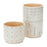 Melrose Blush Patterned Stacking Pot, Set of 3, White/Yellow - 85215DS