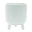 Melrose Ribbed Stone Footed Planter (Set of 2), White