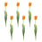 Melrose International Tulip Floral Stem, Set of 6, Green/Yellow