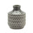 Melrose International Goemetric Terra Cotta Vase/Black 7"H, Grey - 85238DS