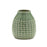 Melrose International Punched Terra Cotta Vase 6.5"H, Green/White - 85242DS