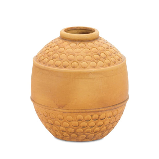 Melrose International Bubbled Terra Cotta Vase 8"H, Brown - 85256DS