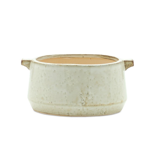 Melrose International Rustic Terra Cotta Bowl Planter 8"L, Grey - 85265DS