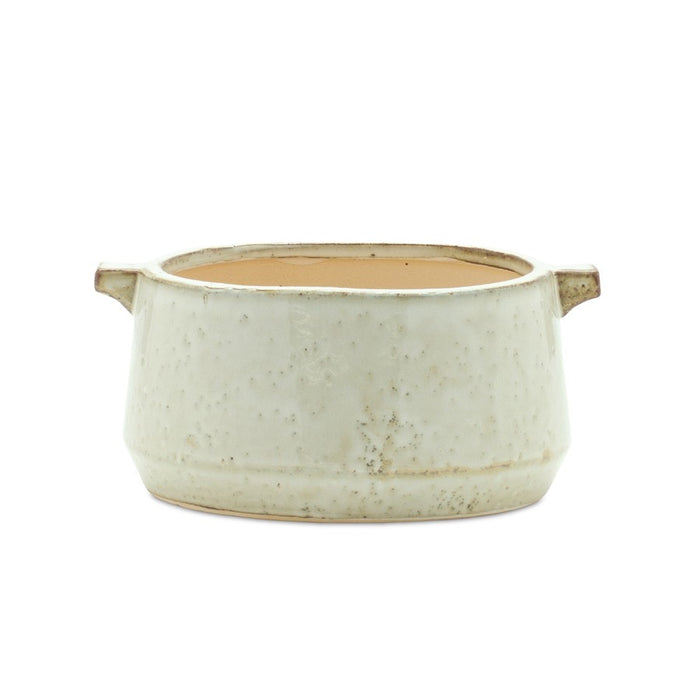 Melrose International Rustic Terra Cotta Bowl Planter 8"L, Grey - 85265DS