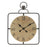 Melrose International Wooden Wall Clock, Iron Frame 16"D, Brown/Black - 85308DS