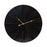 Melrose International Modern Wood Wall Clock/Gold Hands 19.5"D, Black - 85339DS