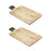 Melrose Mango Wood Cutting Board Style Tray, Set of 2, Brown/Black - 85342DS