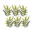 Melrose Varigated Fern Foliage Spray, Set of 6, Green/Brown - 85355DS