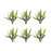 Melrose Varigated Fern Foliage Bush, Set of 6, Green/Brown - 85357DS