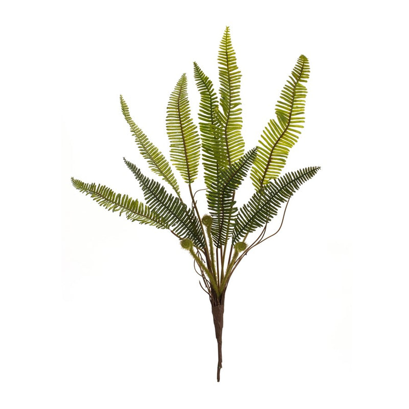 Melrose Varigated Fern Foliage Bush, Set of 6, Green/Brown