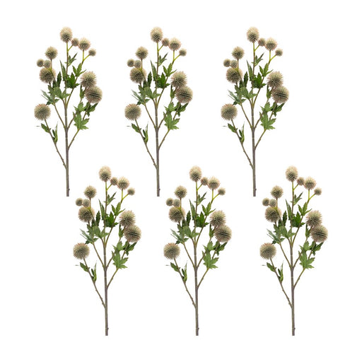 Melrose International Allium Floral Spray, Set of 6, Green/Brown - 85362DS