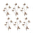 Melrose Wire Butterfly Spray (Set of 6), Orange/Blue/Brown - 85363DS