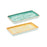 Melrose Ornamental Ceramic Tray, Set of 6, Green/Yellow/White