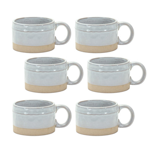 Melrose Rustic Porcela, Mug/Beige Accent, Set of 6, Beige/Grey - 85374DS
