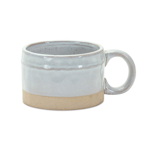 Melrose Rustic Porcela, Mug/Beige Accent, Set of 6, Beige/Grey
