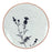 Melrose Rustic Thistle Etched Plate/Speckled, Set of 2, Black/White
