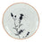 Melrose Rustic Thistle Etched Plate/Speckled, Set of 2, Black/White