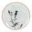 Melrose Rustic Thistle Etched Plate/Speckled, Set of 2, Black/White