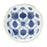 Melrose Coastal Tie-Dye Design Ceramic Plate, Set of 4, Blue/White