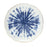 Melrose Coastal Tie-Dye Design Ceramic Plate, Set of 4, Blue/White
