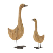 Melrose Natural Fir Wood Goose Figurine/Rustic, Brown/Black - 85410DS