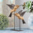 Melrose Natural Fir Wood Bird Figurine/Rustic Metals/Set, Brown/Black
