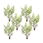 Melrose Varigated Fern Bundle/Sprout Accents, Set of 6, Green/Brown - 85421DS