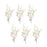 Melrose Ivory Slvr Dollar Eucalyptus Leaf Spray (Set of 6), White - 85428DS