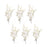Melrose Ivory Silver Dollar Eucalyptus Leaf Spray, Set of 6, White - 85428DS