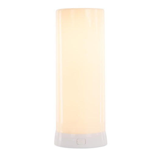 Melrose LED FIA Flame Designer Candle/Orange Hue 7.5"H, White - 85432DS