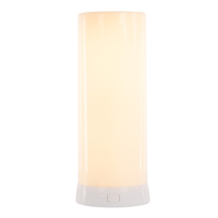 Melrose LED FIA Flame Designer Candle/Orange Hue 7.5"H, White - 85432DS