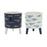 Melrose Coastal Fish Pattern Planter/Legs, Set of 12, Blue/White