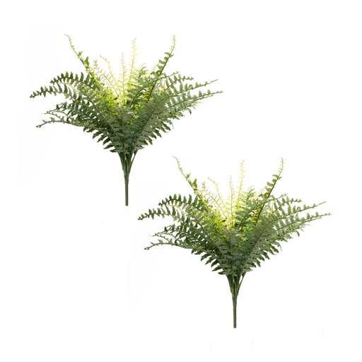 Melrose International Mixed Fern Foliage Bush, Set of 2, Green - 85473DS