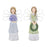 Melrose Farmhouse Angel Figurine/Floral Accent, Set of 2, Grey/Yellow - 85491DS