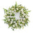 Melrose Mixed Fern/Daily Floral Wreath 22.5"D, Green/White - 85507DS