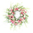 Melrose International Mixed Peony Floral Wreath 23"D, Green/Pink/White - 85520DS