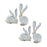 Melrose Weathered Stone Rabbit Statue/Distressed, Set of 4, Grey/Brown - 85552DS
