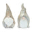 Melrose Modern Terra Cotta Gnome Figurine/Marble, Set of 2, Grey/White - 85557DS