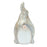 Melrose Modern Terra Cotta Gnome Figurine/Marble, Set of 2, Grey/White