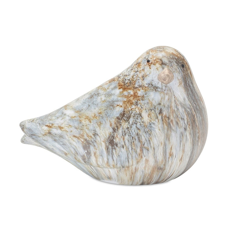 Melrose Terra Cotta Bird/Marble Design, Set of 2, Blue/Grey/White