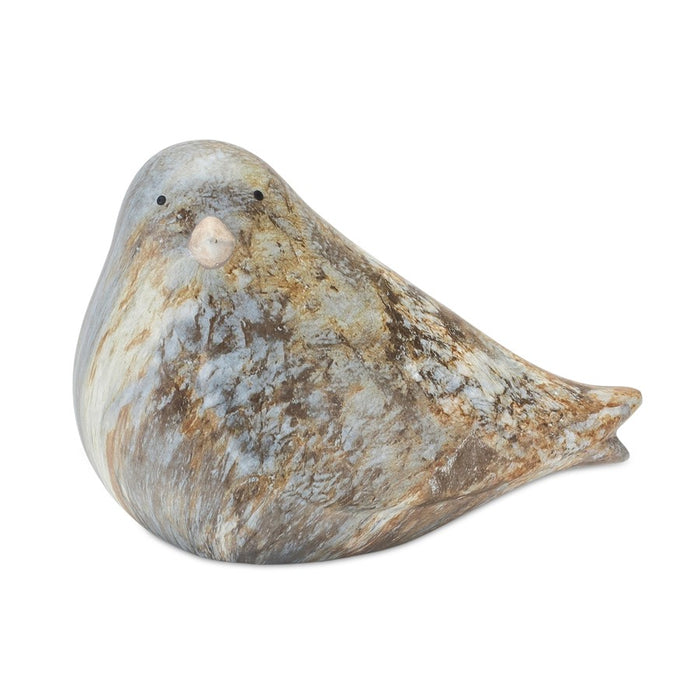 Melrose Terra Cotta Bird/Marble Design, Set of 2, Blue/Grey/White