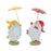 Melrose Whimsical Dancing Garden Gnome Figurine/Umbrella, Set of 2, Ye