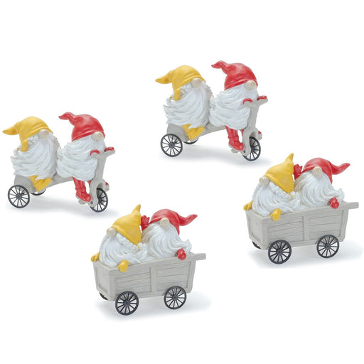 Melrose Whimsical Garden Gnome Figurine Riding a Scooter/Wheelbarrow - 85561DS