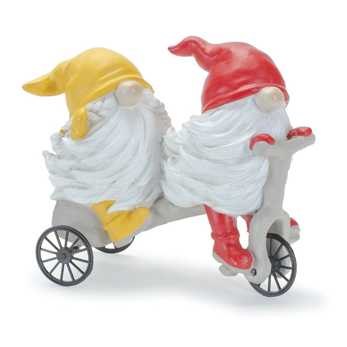 Melrose Whimsical Garden Gnome Figurine Riding a Scooter/Wheelbarrow