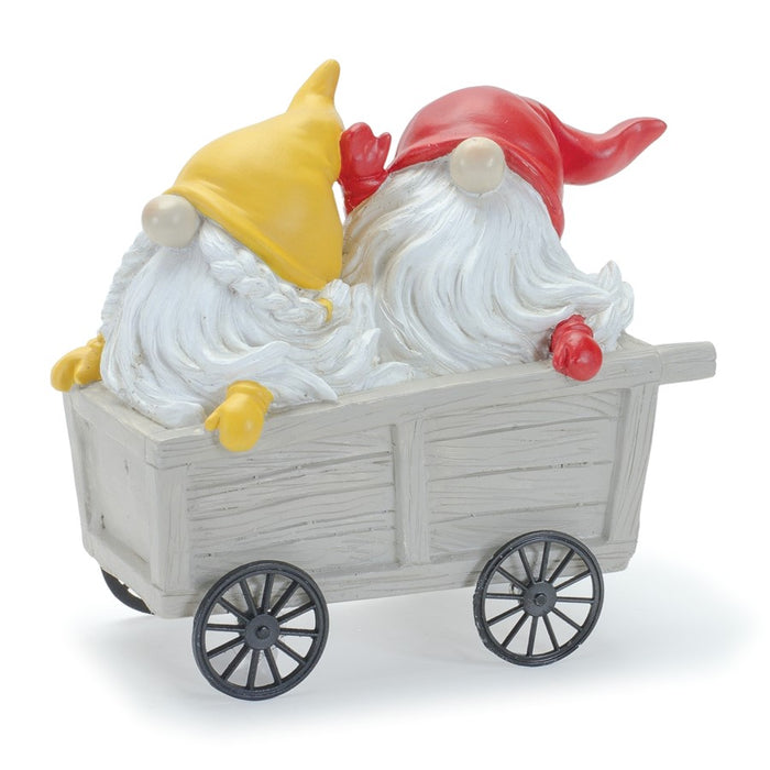 Melrose Whimsical Garden Gnome Figurine Riding a Scooter/Wheelbarrow